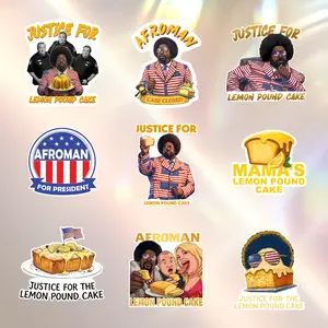 Afroman Lemon Pound Cake Stickers, Funny Free Speech Meme Sticker, Lemon Pound Cake Die-Cut Sticker