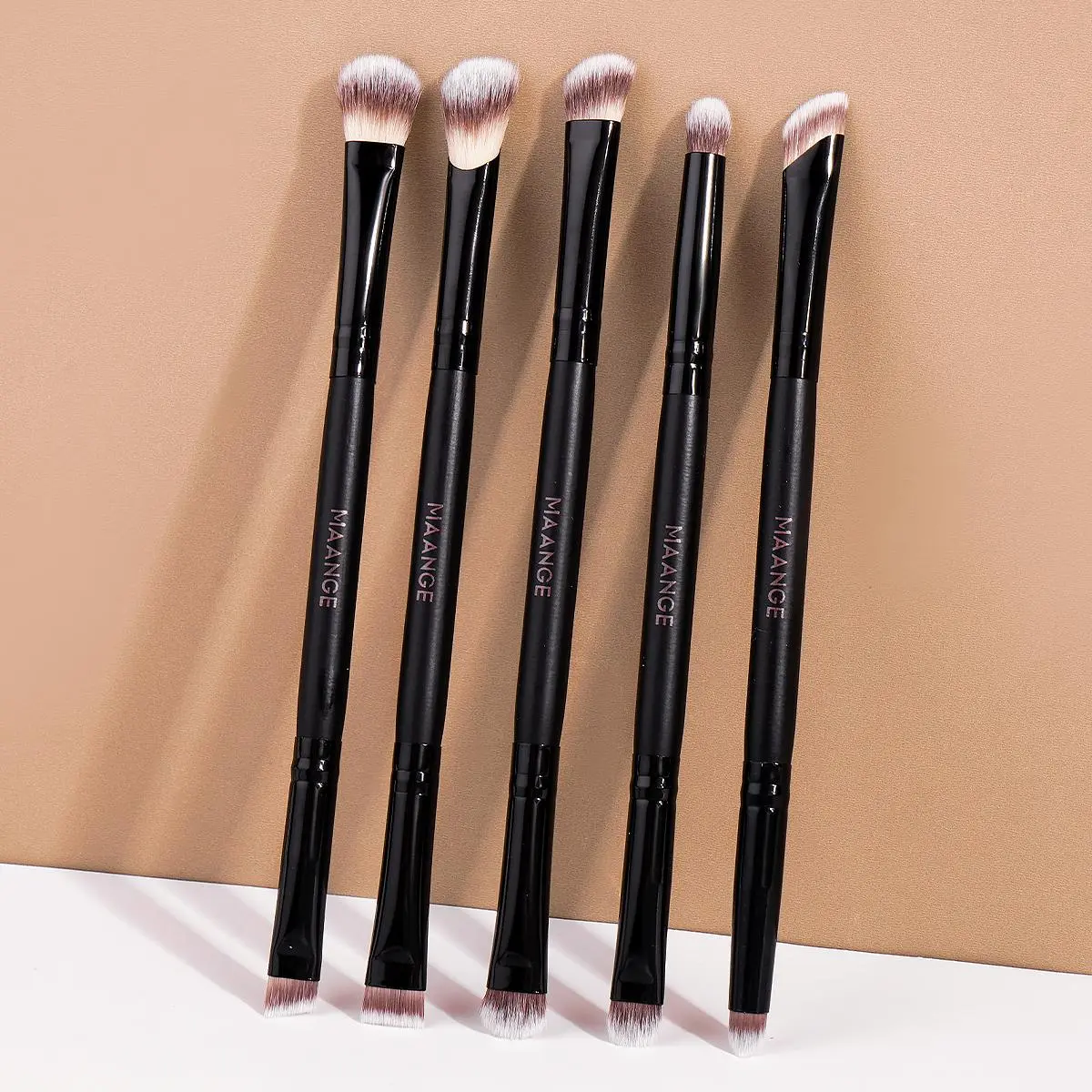 MAANGE 5pcs Dual-ended Eye Makeup Brushes, Eyeshadow Brush Set, Brush Included, Professional Makeup Tools for Precise Application, Essential Beauty Accessories for Artists, Makeup Accessories Gifts for Friends