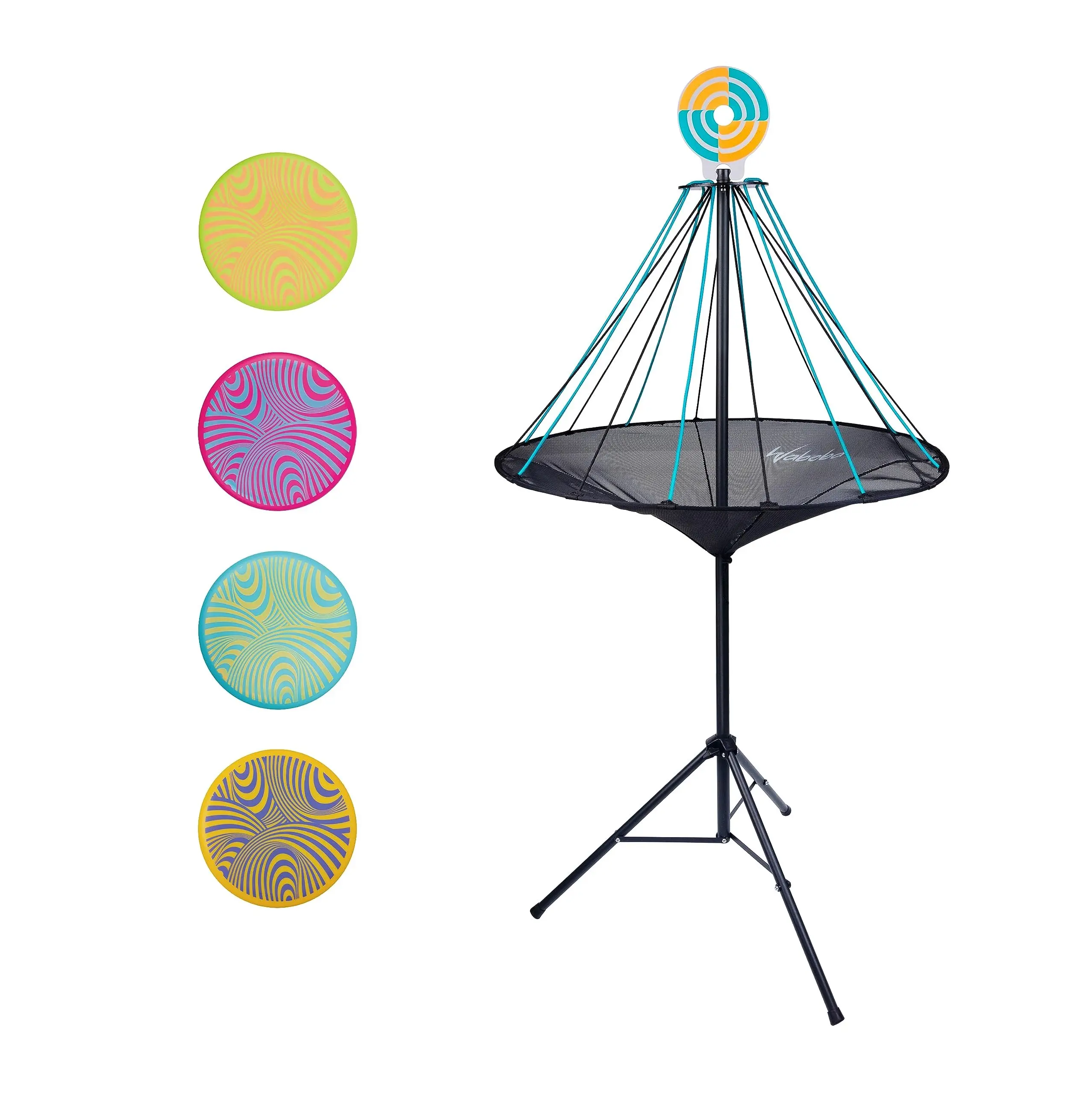 Waboba Hitman Flying Disc Target Game, 2 in 1 Foldable Throwing Garden Game with 4 Silicone Wingman Discs Included, Fun for All Ages, One Size