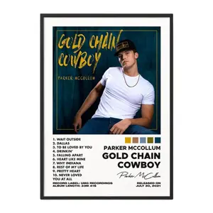 2 Color Options - Parker McCollum - Gold Chain Cowboy Album Poster No Frame / Album Cover Poster / Music Gift / Music Wall Decor / Album Art / Decor Home