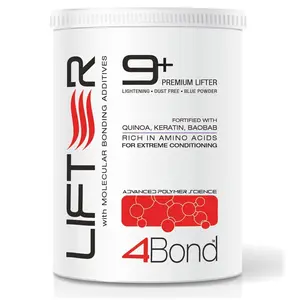 Premium Hair Bleach Powder Lightener Blue Based Lightener Up To 9 Levels Of Lift Infused with Amino Acids Quinoa Keratin and Baobab Proteins For Repairative Conditioning 16 Fl Oz