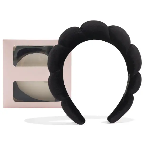 Spa Headband for Washing Face Makeup Skincare Soft Sponge Hair band | Comfortable & Non-Slip | Headband for Beauty Routines | Ideal Gifts for Women