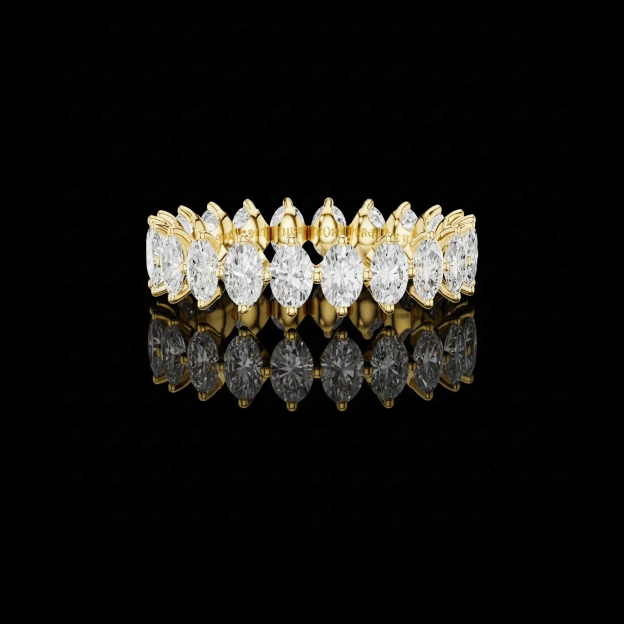 Luxury Marquise Cut Lab Grown Diamond Full Eternity Band