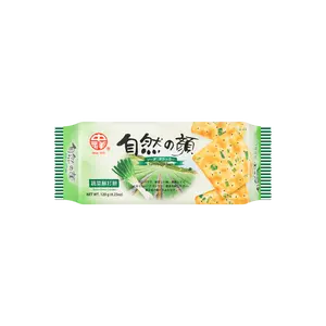 ZHONGXIANG Taiwan Natural Green Onion Soda Crackers 4.23oz - Crispy Snack for All Occasions
