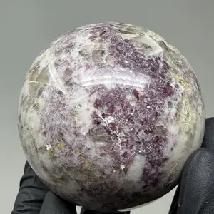 2.5” inch polished Lepidolite Sphere Specimen