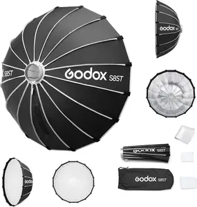 Godox Softbox Godox S85T 85cm/33.5in Quick Release Umbrella Softbox, Bowens Mount with Removable Front and Inner Diffusers for Photography, Live Streaming and Travel