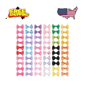 60 PCS Small Dog Hair Bows with Metal Clips, 1.5 Inch