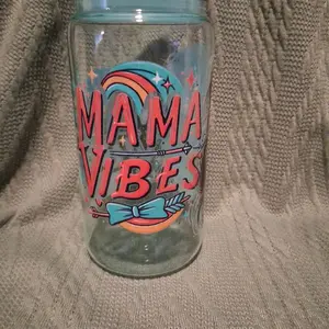 16oz blue plastic tumbler