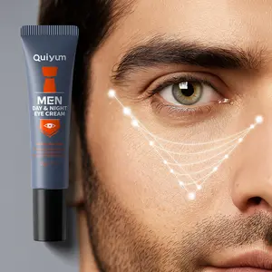 Quiyum Men's Day & Night Eye Cream, Hydrating Formula, Reduces Dark Circles & Fine Lines, Suitable for All Skin Types