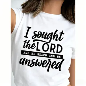 Women's Faith TShirt Inspiring Scripture Print I Found The Lord He Healed Me