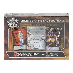 2026 Leaf Metal Football Jumbo Box (4 Autos Plus)