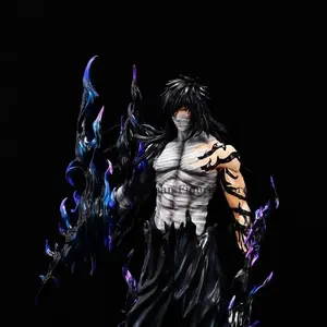 Gk Bleach Mugetsu Ichigo Action Figure Statue Desktop Ornaments PVC Collection Anime 33cm Kurosaki Ichigo 1.0 Figures Model Toys