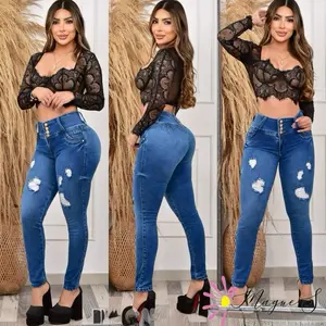 J58-005-100% Colombian Jean - Women's Bottoms, Comfortable Denim Trouser, Stylish Design for Streetwear - Womenswear, Pants