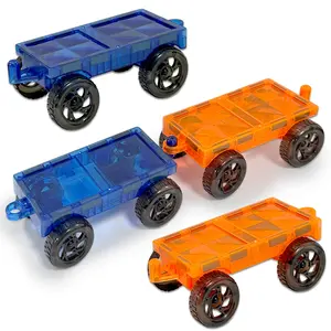 Matte Medium Wheels & Diamond Cut Small Wheels - STEM Construction Accessories, Magnetic Building Block Replacement Parts, Ideal Addition for DIY Car Models, Creative Educational Toy Add-on for Kids