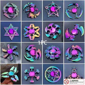 Metal Finger Spinner Toy, Stress Relief Fidget Spinner for Adults & Kids, Rotating Handheld Toy for Students, Fun Accessory