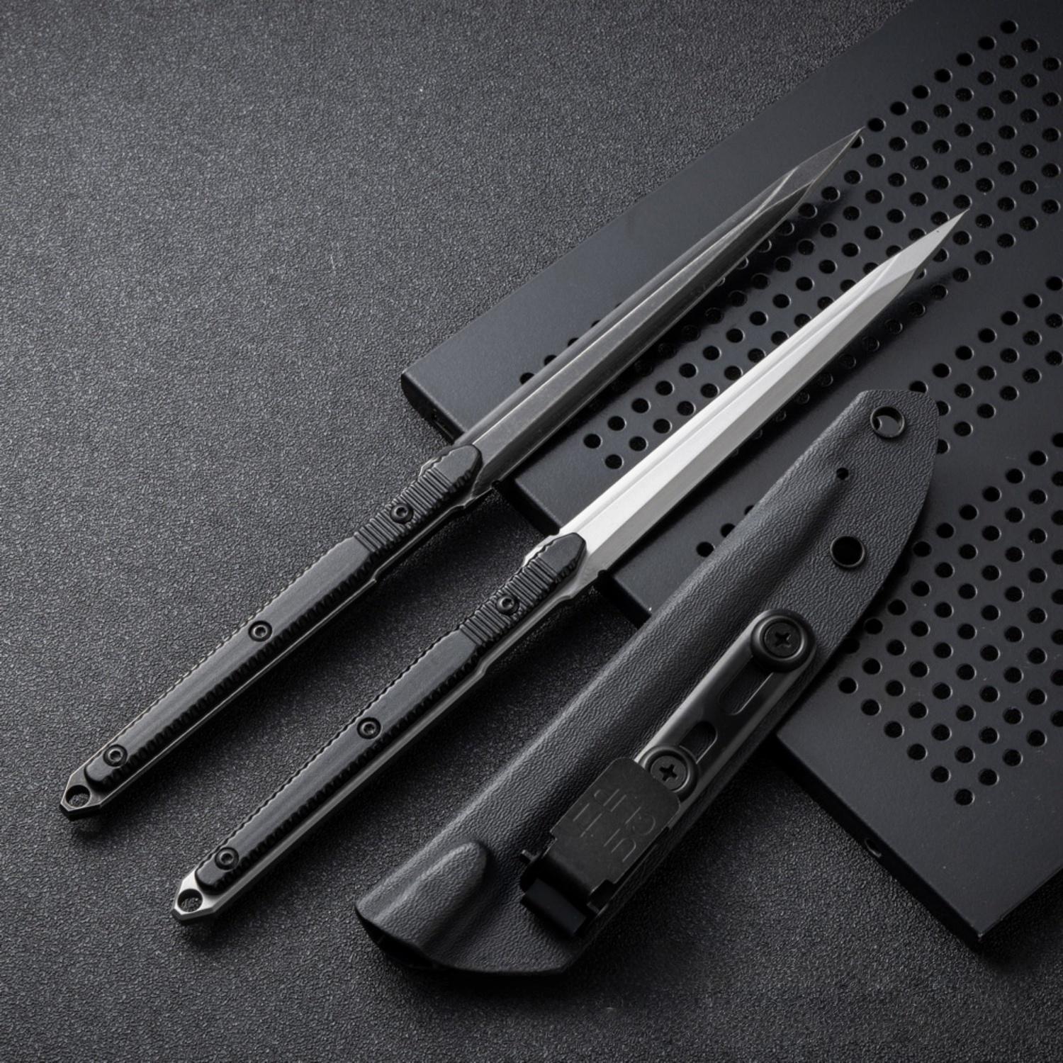 GZGY  Ice Pick Knife with K-Sheath  Kitchen & Ice Breaking Tool, Multi-Purpose Outdoor Knife, Stainless Steel Blade with Safe Sheath, Perfect for Camping, Fishing, Hiking, Kitchen & Gift for Men