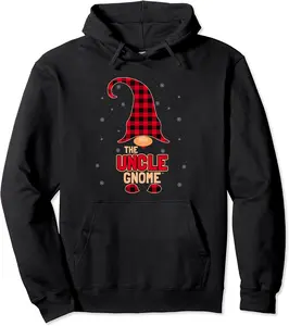 The Uncle Gnome Christmas Red Buffalo Plaid Pajama Pullover Hoodie - Matthewmatt Shop 75B09LSNYK8Q