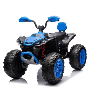 GARVEE 24V 4-Wheeler Quad ATV Electric Ride-On Toy with 800W Motors, 3 Speed Settings, LED Lights, Music, and 2-Seater Off-Road Power Vehicle in Blue