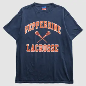 Pepperdine Waves Champion 2000s T-Shirt - Navy - M