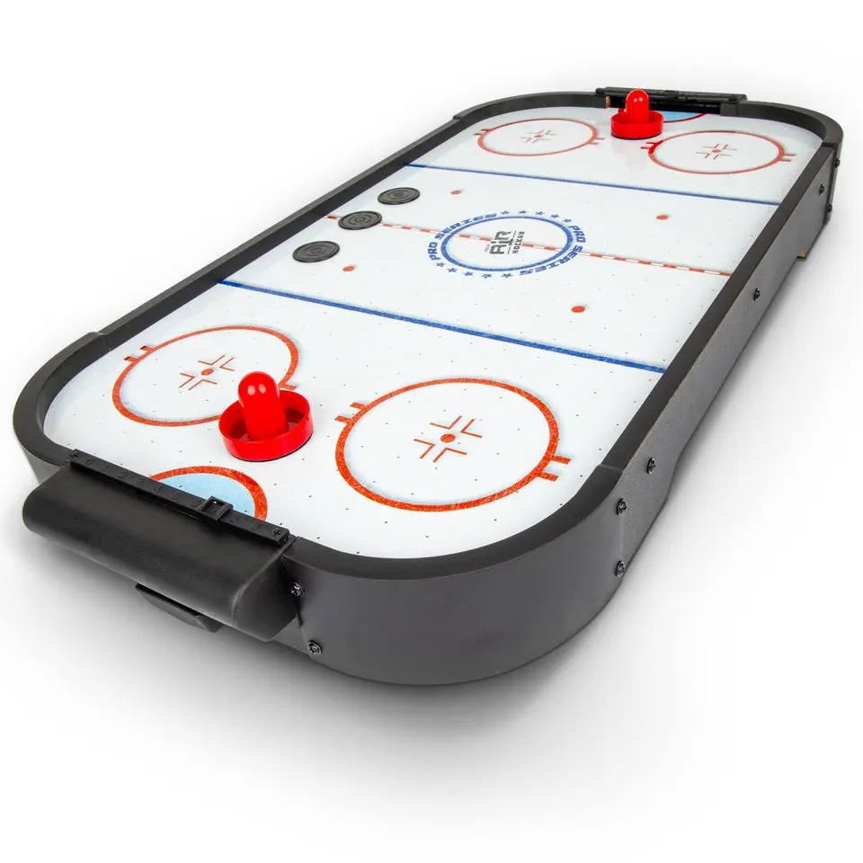 GoSports 30 Inch Table Top Air Hockey Game for Kids - Oak or Black - Portable, Battery Operated Game Table