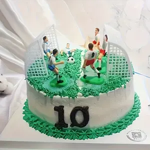 9-piece team cake scene decoration set - Birthday party theme event supplies, including door frame decoration and dessert baking accessories