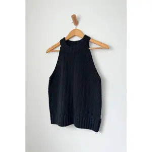 Claire Cotton Sweater Tank Black