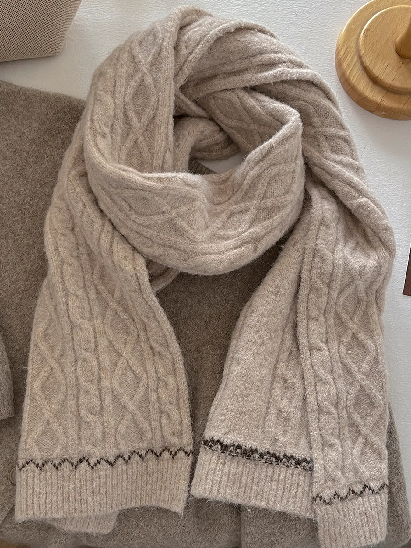 Women's Fall & Winter Casual Fashion Scarf, Warm and Comfortable, Perfect for Parties and Daily Wear, Plain Pattern, Fitted Style, Casual Soft Scarf