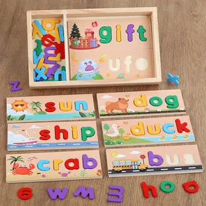 26 Letter Word Building Toy Set, Includes Alphabet Tiles & Storage Box, Educational Learning Tool for Kids Aged 3-5, Preschool Alphabet Tool, Perfect Gift Idea