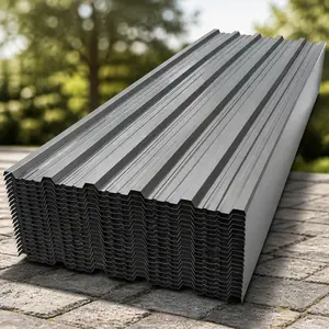 ARCH 20 Pcs 18.9x72.85 in Grey Corrugated Galvanized Steel Metal Roofing Panels, Waterproof Weather Resistant Roof Sheets for Outdoor House Garage Shed Chicken Coop Storage, DIY Easy Install with Screws, Gray Color Options, Metal Material