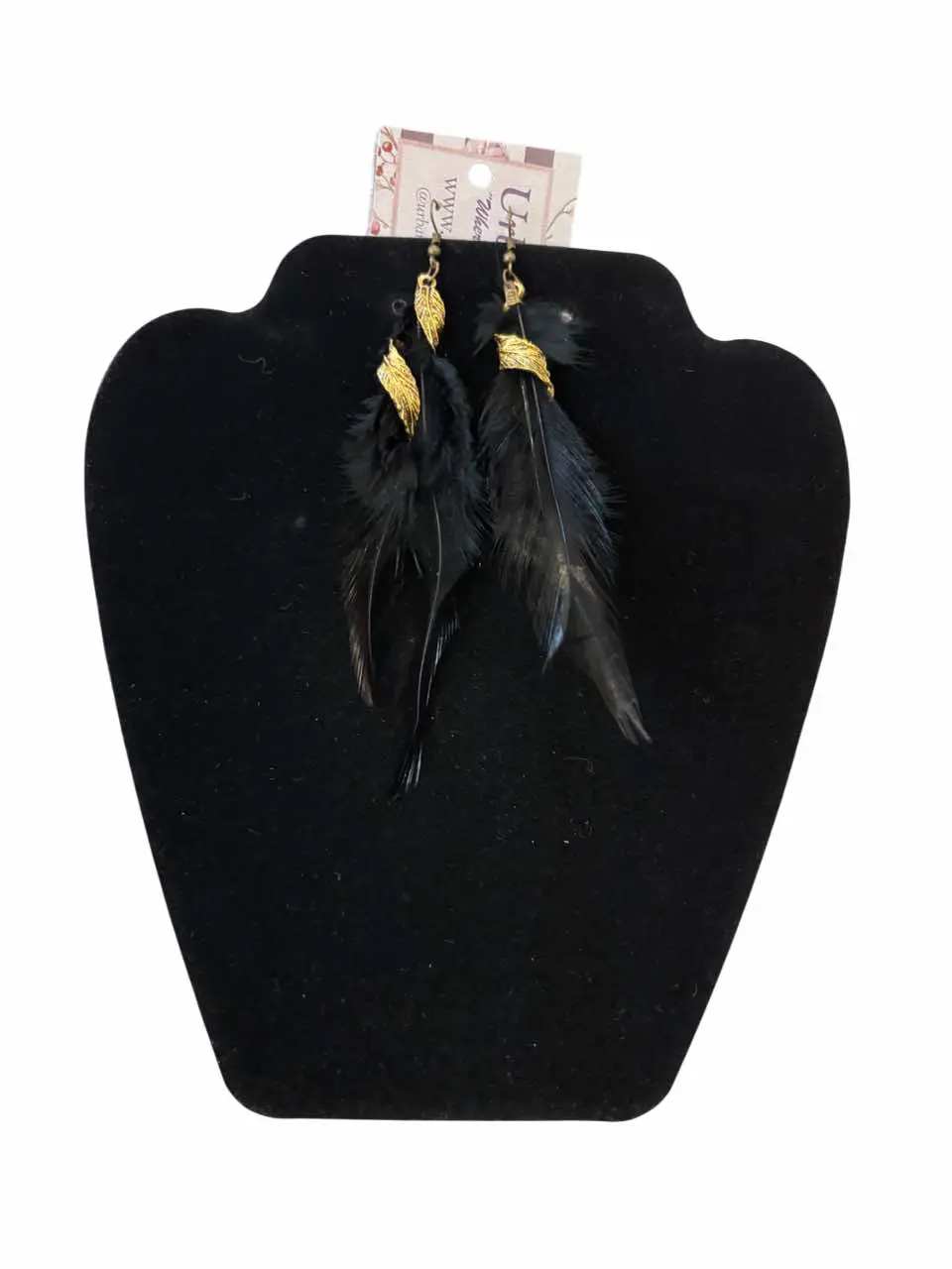Black Feather Earrings