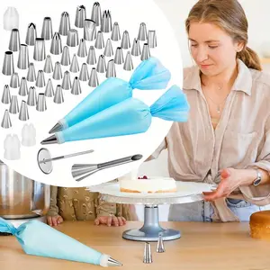 35-Piece Piping Bags and Tips Set with 13 Large Size Piping Tips, 35 Standard Size Icing Tips, 2 Reusable Pastry Bags 12 Inch, Cake Decorating Kit Cake Decorating Kit for Frosting Cookie, Cupcake - Home Improvement.