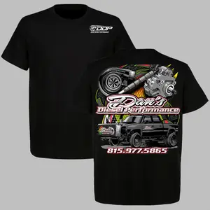 Dan's Performance 2025 2-Sided T-Shirt for Truck & Car Lovers Unisex Casual 100% Cotton Crewneck Made in USA - Menswear, Fabric