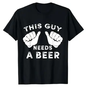 This Guy Needs A Beer Funny T-Shirt, Golf Drinking Humor Graphic Tee, Bar Party Joke Shirt