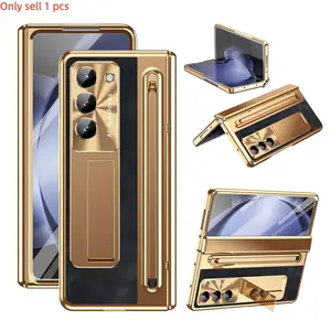 Premium Colorful Phone Case for Samsung Galaxy Z Fold7/6/5/4, Built In Screen Protector, Stand & Stylus Support, Anti-Drop Design, Shockproof