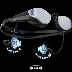 Holosport SollaWave Music Swim Goggles with Built-in Earphones Waterproof Holoswim Hi-Fi Sound for Swimming