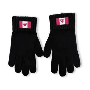 MOOSE KNUCKLES Mens Ferris Knit Gloves One Size Cozy Cold Weather Essential Black Lightweight Warm Ribbed Cuff Unisex Design