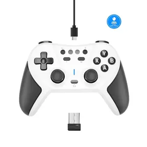 C5P  Gaming Controller for PC//iOS/Android/PS3/PS4/Steam/, 2.4 GHz Hall Effect Stick & Trigger - Remappable  Buttons - Rubberized Grips Console Layout Gamepad Vibration