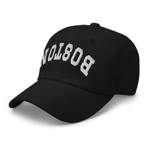 RIVEMUG NG Boston Upside Down Embroidered Curved Bill Cap Relaxed Fit Low Crown Adjustable Dad Hat