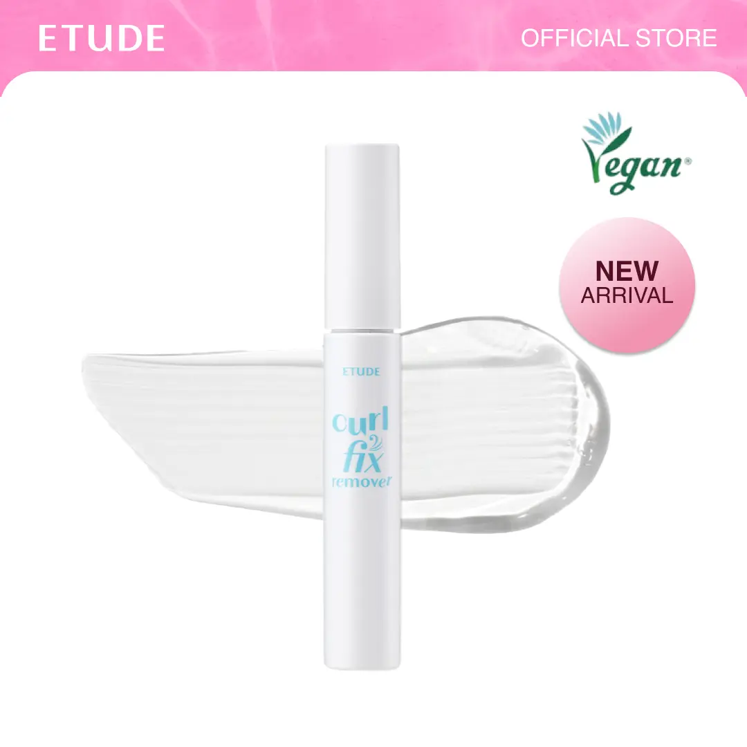 [ETUDE Official] Curl Fix Mascara Remover | Waterproof Eye Makeup | Stubborn Lash Removal | Precision Brush | Gentle No-Rubbing | K-Beauty