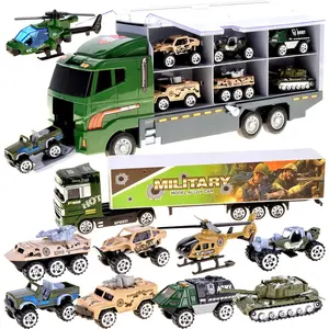 Army Toys for Boys 6-8 8-12, Die-Cast Army Military Vehicles Toys, Diecast Army Trucks and Cars with Carrier Truck, Kids Army Toys, Military Trucks for Boys