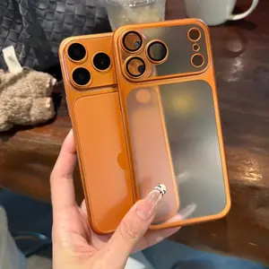 Official Plating UV Frosted Case For iPhone 17 Air 16 15 14 13 12 Pro Max 17Pro Luxury Rugged PC Armor Translucent Coque Funda Cellphone Protector Cover