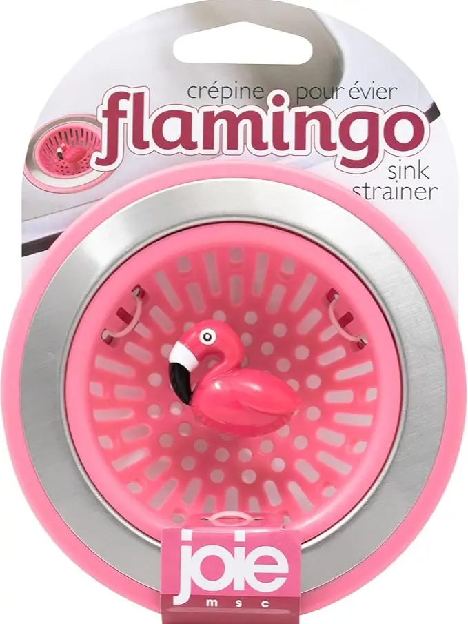 Kitchen Sink Strainer Basket, Fits All Standard Sinks, Stainless Steel, Cute Garbage Disposal Drain Cover, 4.5-Inch, Pink