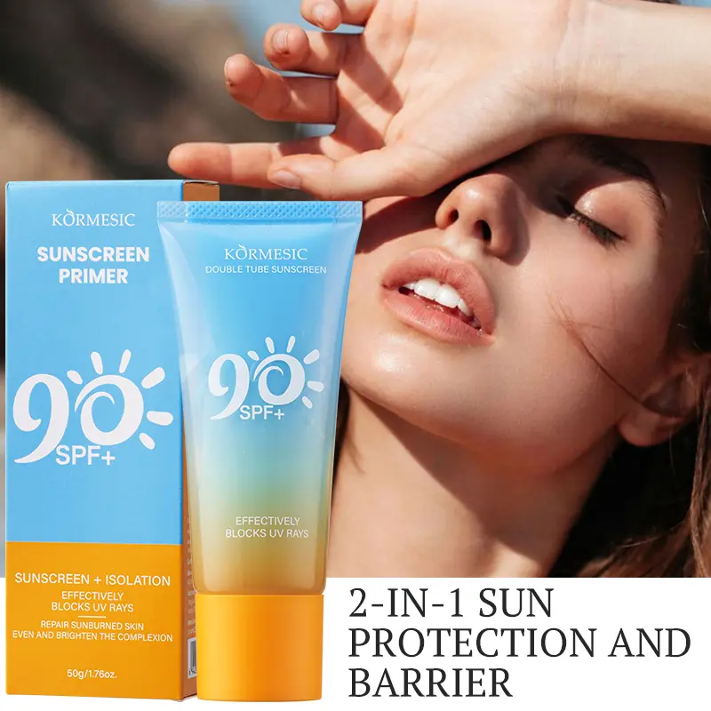 SPF 90 sunscreen for human facial UV protection 50g - contains UVA and UVB filters for protection