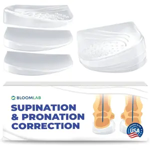 Orthopedic Heel Wedge Inserts \u2013 3-Layer Adjustable Gel Insoles for Supination, Pronation, Flat Feet & Heel Pain Relief \u2013 Supportive Shoe Cushions for Men & Women