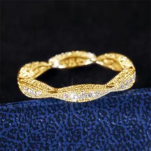 Simple zircon all-match hollow carved men's and women's rings for men and women couples gift rings engagement wedding party jewelry