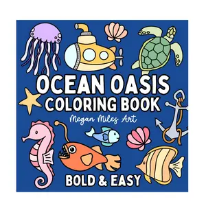 Ocean Oasis Coloring Book: Bold & Easy Designs for Adults and Kids (Bold & Easy Coloring Books) stress-free coloring