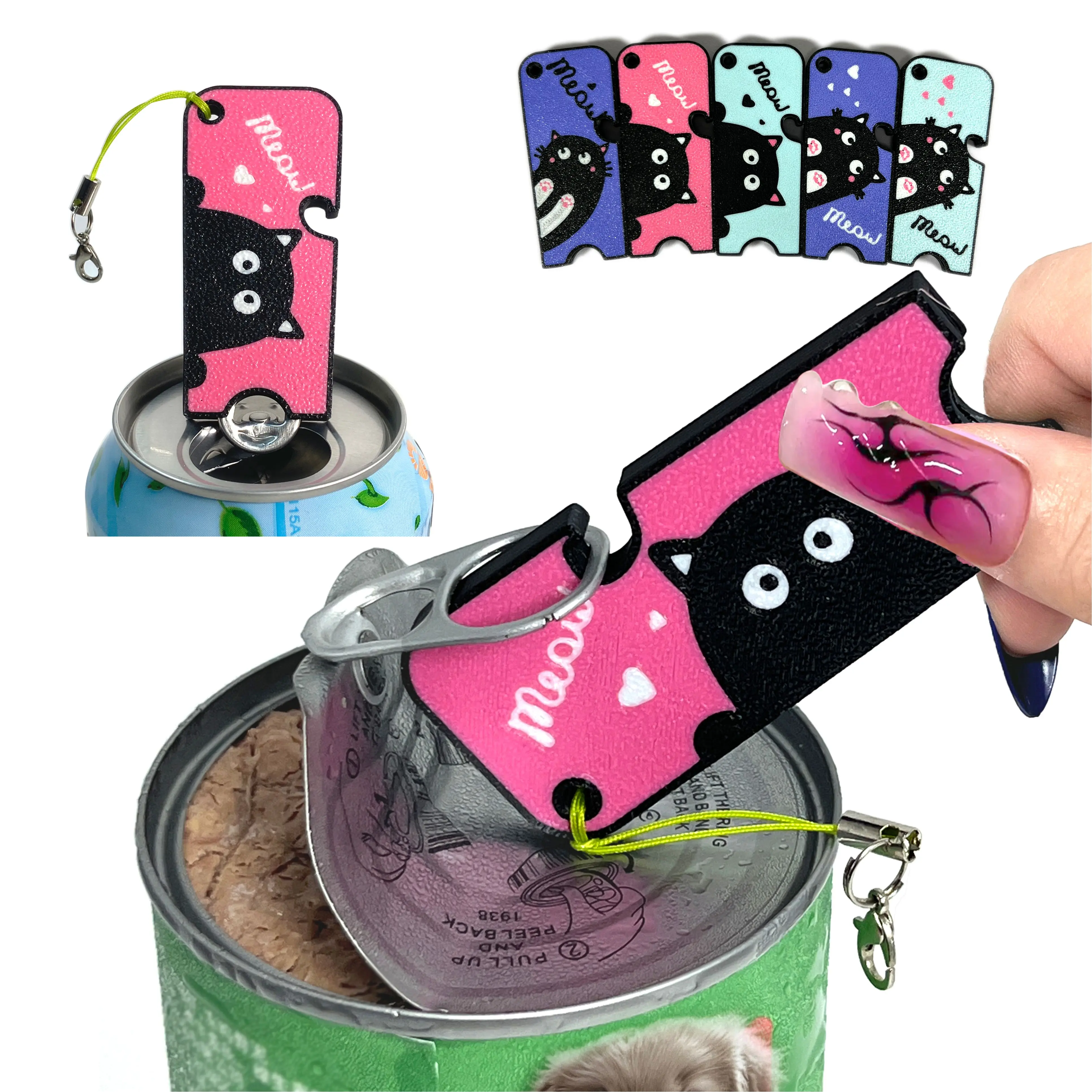 Birthday Gift for Her,Arthritis Gift, Gift for Grandma/Elderly,Multifunctional Tab Opener - Nail-Friendly Design, Easy Can Opener for Long Nails & Sore Hands, Portable Detachable Soda Can Opener, Perfect Gift for Any Occasion