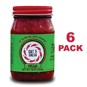CAT 5 SALSA - MILD - 6 PACK Flavor Dip Sauce