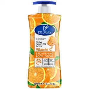500ML DR.DAVEY Vitamin C Body Lotion, Body Care Essentials Moisturizer, Large Capacity Four Seasons Moisturizing, Hydrating and Refreshing, Non-greasy, Fragrant for the Whole Family for Body, Face, Hand, travel, gifts for women, friends, and family