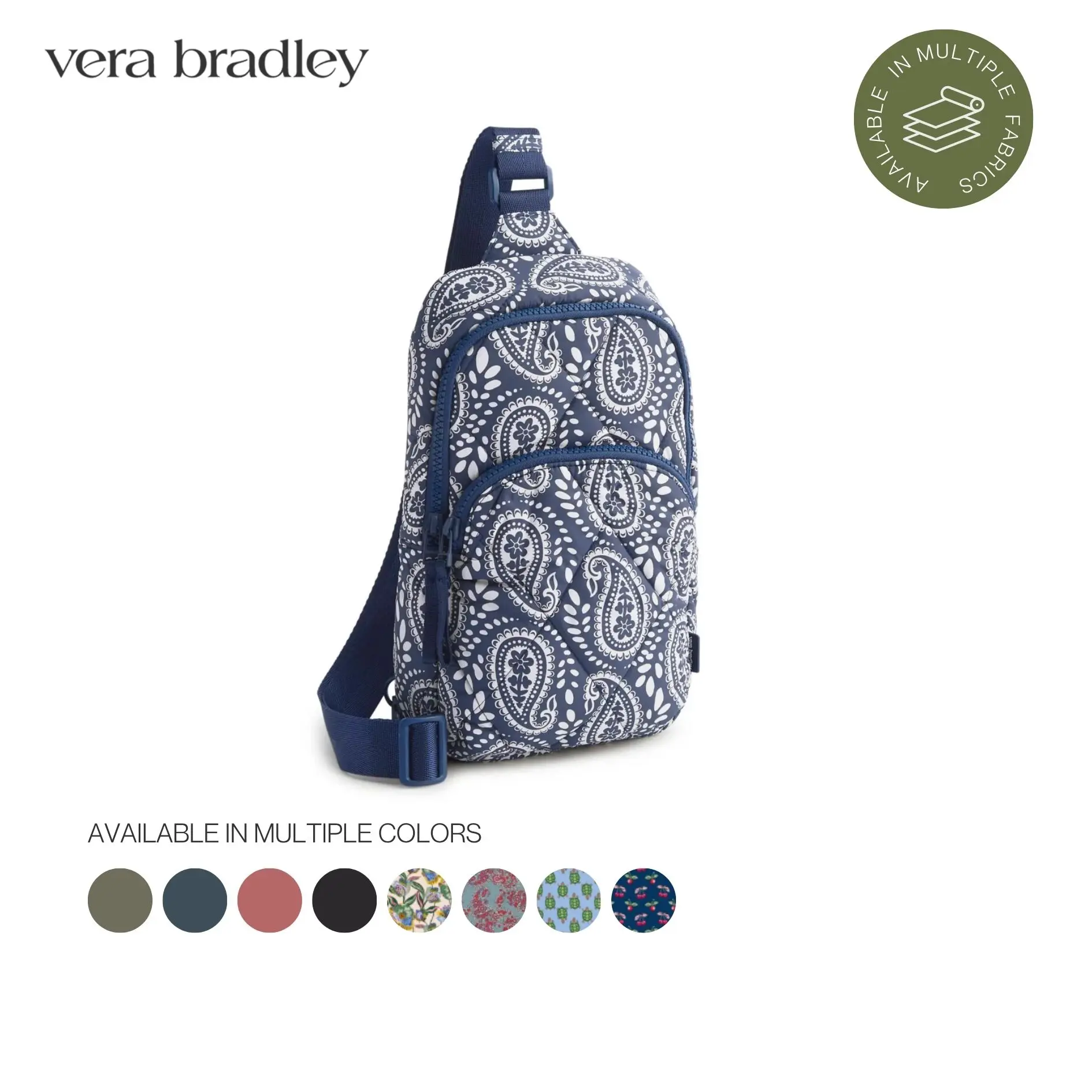 Vera Bradley Lorman Sling Backpack, 4L Crossbody Backpack with Adjustable Strap